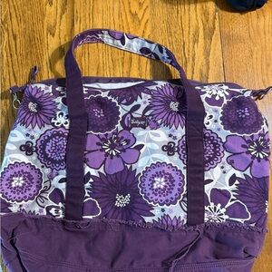 Thirty-One Purple and Blue Floral Tote